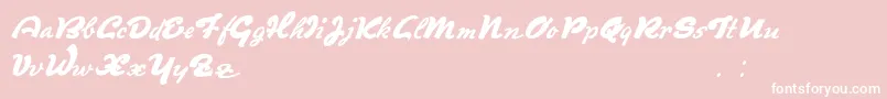 Derradeira Font – White Fonts on Pink Background