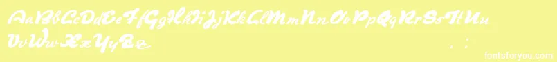 Derradeira Font – White Fonts on Yellow Background