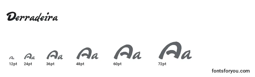Размеры шрифта Derradeira (80503)