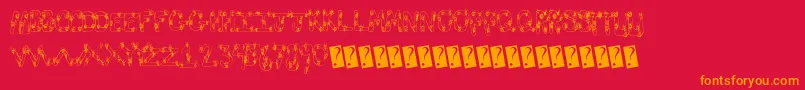 Eyescare Font – Orange Fonts on Red Background