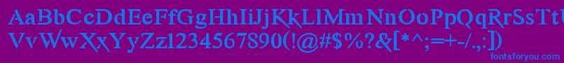 Awery Font – Blue Fonts on Purple Background