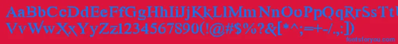 Awery Font – Blue Fonts on Red Background