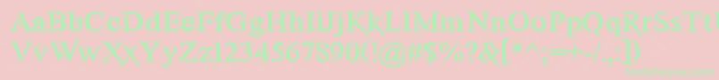 Awery Font – Green Fonts on Pink Background