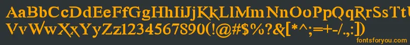 フォントAwery – 黒い背景にオレンジの文字