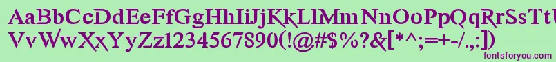 Awery Font – Purple Fonts on Green Background