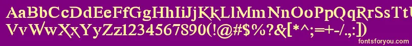 Awery Font – Yellow Fonts on Purple Background