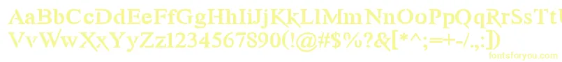 Awery-fontti – keltaiset fontit valkoisella taustalla