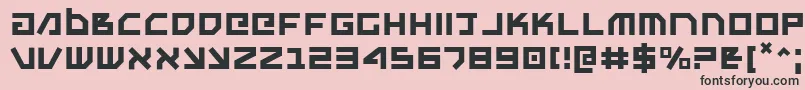 フォントUno ffy – ピンクの背景に黒い文字