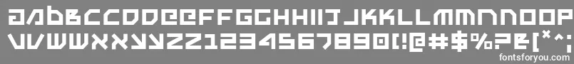 フォントUno ffy – 灰色の背景に白い文字