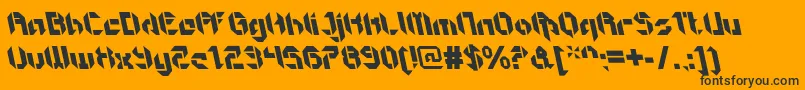 Шрифт GetaroboopenItalicalt – чёрные шрифты на оранжевом фоне