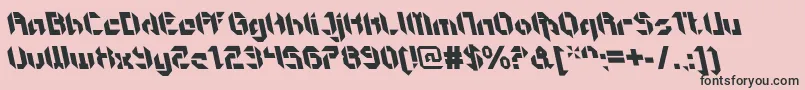 GetaroboopenItalicalt-fontti – mustat fontit vaaleanpunaisella taustalla