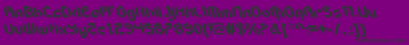 GetaroboopenItalicalt-Schriftart – Schwarze Schriften auf violettem Hintergrund