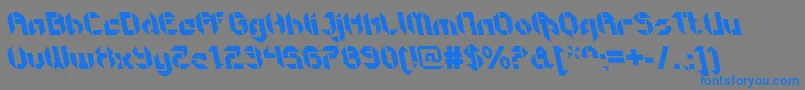 GetaroboopenItalicalt Font – Blue Fonts on Gray Background