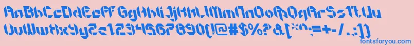 Шрифт GetaroboopenItalicalt – синие шрифты на розовом фоне