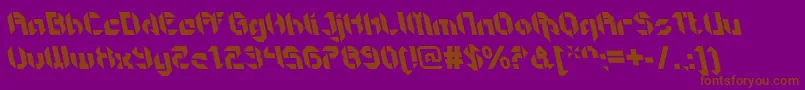 Шрифт GetaroboopenItalicalt – коричневые шрифты на фиолетовом фоне