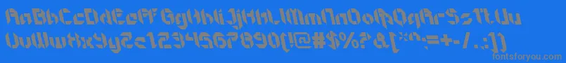 GetaroboopenItalicalt Font – Gray Fonts on Blue Background