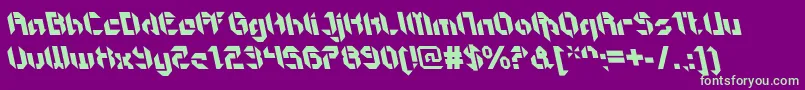 GetaroboopenItalicalt Font – Green Fonts on Purple Background