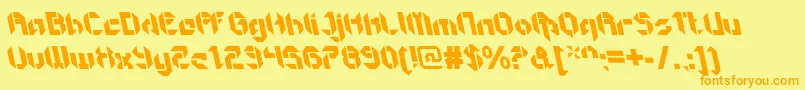 GetaroboopenItalicalt-Schriftart – Orangefarbene Schriften auf gelbem Hintergrund