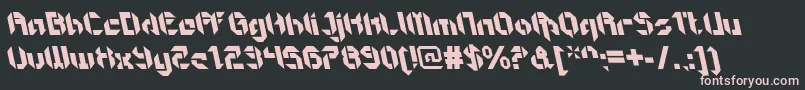 GetaroboopenItalicalt-fontti – vaaleanpunaiset fontit mustalla taustalla