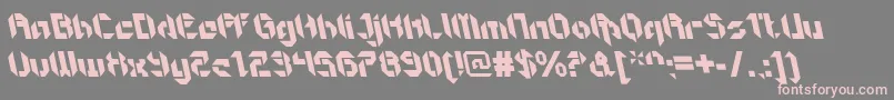 GetaroboopenItalicalt-Schriftart – Rosa Schriften auf grauem Hintergrund
