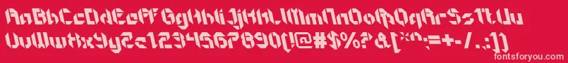 GetaroboopenItalicalt-fontti – vaaleanpunaiset fontit punaisella taustalla