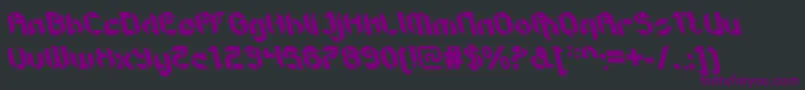 Шрифт GetaroboopenItalicalt – фиолетовые шрифты на чёрном фоне
