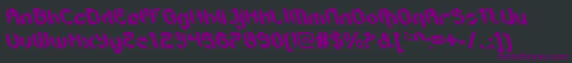 Czcionka GetaroboopenItalicalt – fioletowe czcionki na czarnym tle