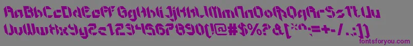 GetaroboopenItalicalt-Schriftart – Violette Schriften auf grauem Hintergrund