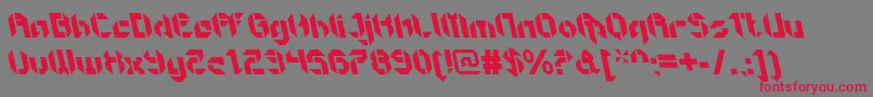 GetaroboopenItalicalt Font – Red Fonts on Gray Background