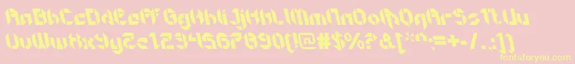 GetaroboopenItalicalt Font – Yellow Fonts on Pink Background