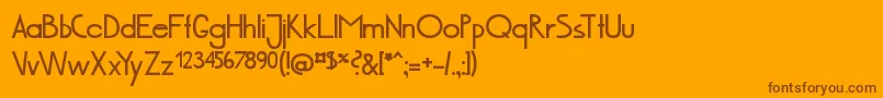 フォントBus201PortugalMuenchenBold – オレンジの背景に茶色のフォント
