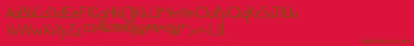 Police Bus201PortugalMuenchenBold – polices brunes sur fond rouge