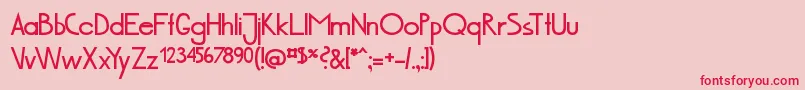 Bus201PortugalMuenchenBold Font – Red Fonts on Pink Background