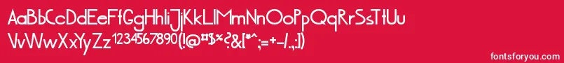 フォントBus201PortugalMuenchenBold – 赤い背景に白い文字