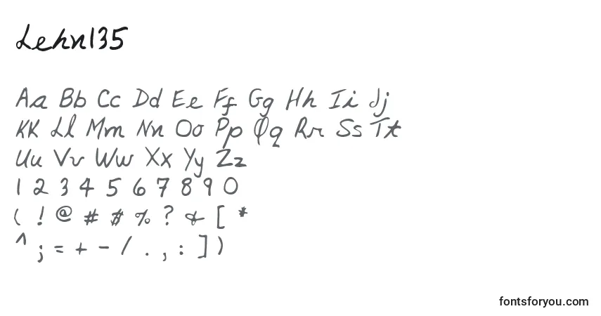 A fonte Lehn135 – alfabeto, números, caracteres especiais