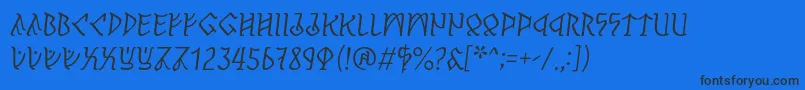 fuente PerthoItalic – Fuentes Negras Sobre Fondo Azul