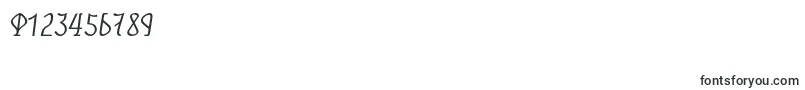 フォントPerthoItalic – 数字と数値のためのフォント
