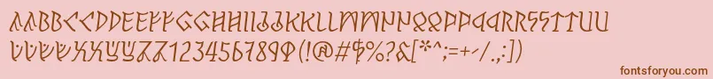 PerthoItalic Font – Brown Fonts on Pink Background