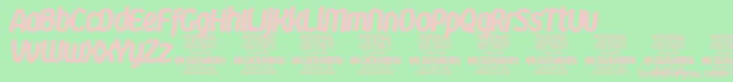 Шрифт KandiraXblaitPersonalUse – розовые шрифты на зелёном фоне