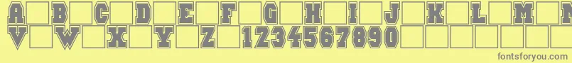 MaximumStrength Font – Gray Fonts on Yellow Background