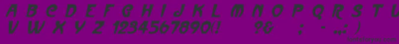 Шрифт ParismetroItalic – чёрные шрифты на фиолетовом фоне