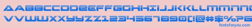 Strikelordhalf Font – Blue Fonts on Pink Background