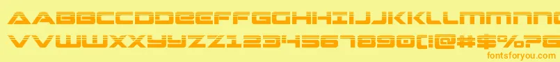 Strikelordhalf Font – Orange Fonts on Yellow Background