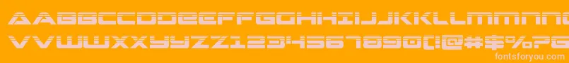 Strikelordhalf Font – Pink Fonts on Orange Background