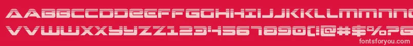 Strikelordhalf Font – Pink Fonts on Red Background