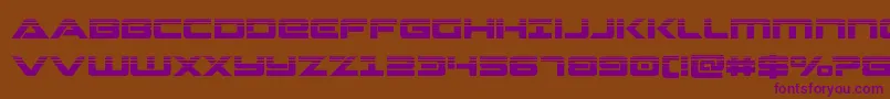 Strikelordhalf Font – Purple Fonts on Brown Background