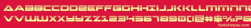 Strikelordhalf Font – Yellow Fonts on Red Background