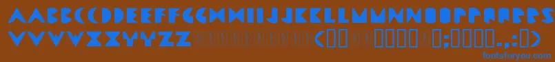 GayacosPrimariaBastarda Font – Blue Fonts on Brown Background