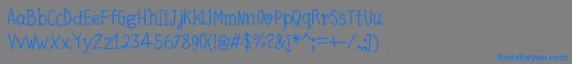 QuickWriting Font – Blue Fonts on Gray Background