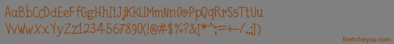 QuickWriting Font – Brown Fonts on Gray Background